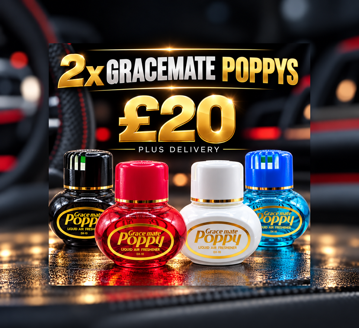 2x Gracemate Poppys 150ML (Glass)