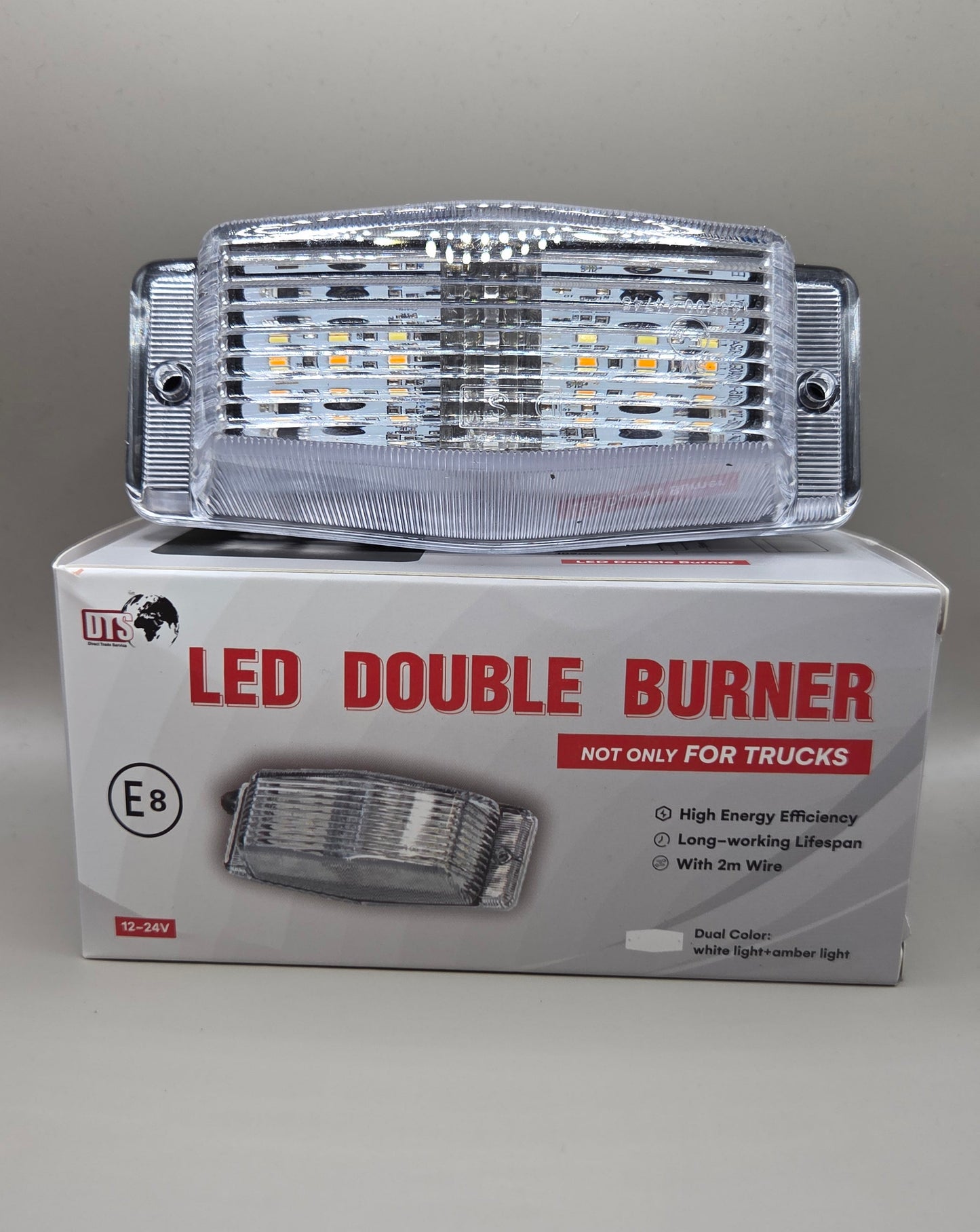 LED Double Burner 12-24V Clear (Dual Colour)