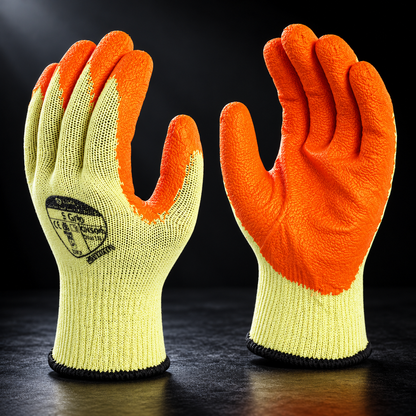2x - Pair Polyco GH300 S Grip Crinkle Latex-Palm General Handling Gloves