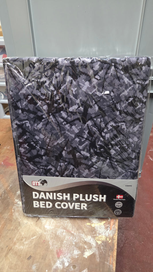 Danish Plush Grey Bed Cover 140cm x 200cm (Single)