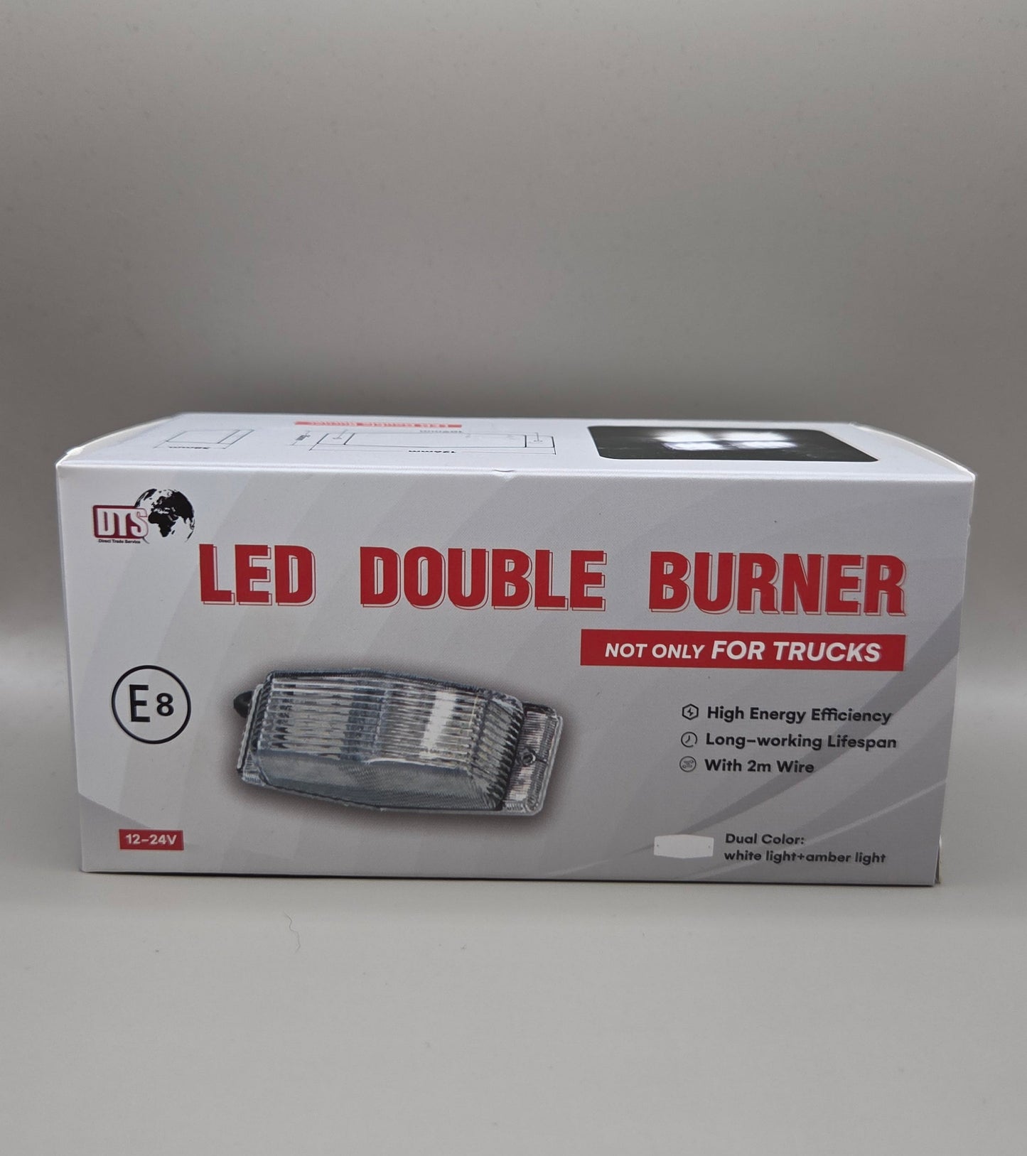 LED Double Burner 12-24V Clear (Dual Colour)