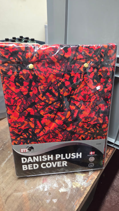 Danish Plush Red Bed Cover 140cm x 200cm (Single)
